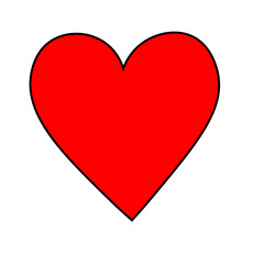red heart vector