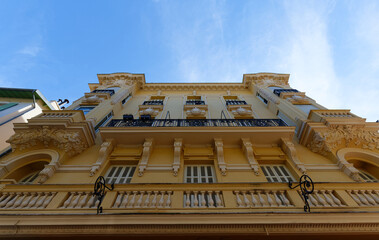 The old town architecture of Menton on French Riviera