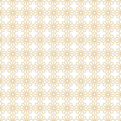 Fototapeta premium golden islamic geometric seamless pattern background design template