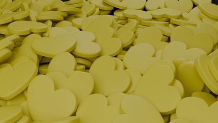 Fototapeta premium 3d colourful hearts love saint valentine day