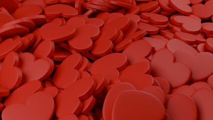 Obraz premium 3d colourful hearts love saint valentine day