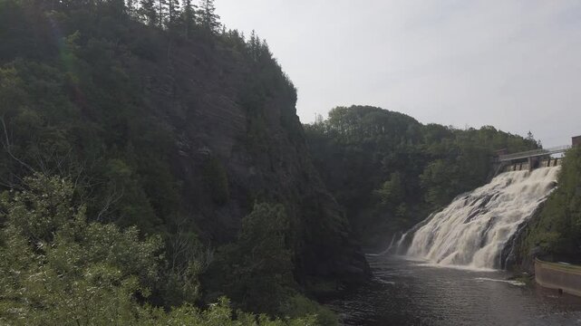 Parc des Chutes Waterfall in Riviere du Loup, Quebec, Canada