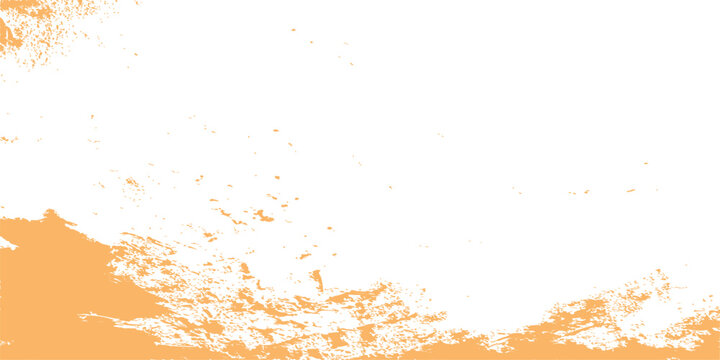 Abstract grunge background with fire and orange paint splatters featuring a watercolor ink texture design with liquid yellow drops and a green brush stroke border illustration vector backdrop