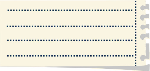 Torn Paper Note with Dotted Lines: Simple, Versatile Design for Invitations, Lists, and Creative Projects (Perfect for Digital and Print Use)
