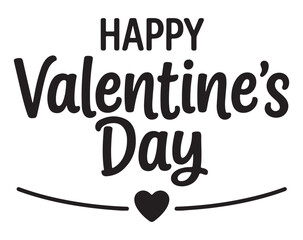 Valentines Day Greeting Card with Heart Symbol on White Background