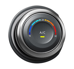 AC button of a modern car on transparent background. 3D illustration © Destina