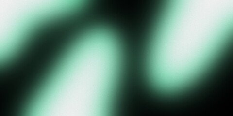 Obraz premium Abstract Mint Green and Black Gradient Background with Soft Glowing Pale Light Trails