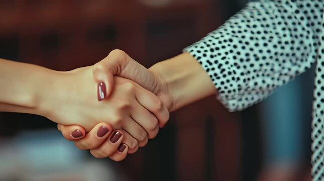 video of two women shaking hands