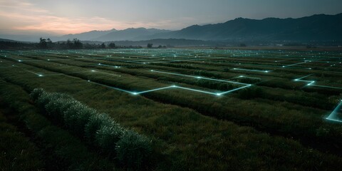 Glowing Field Landscape