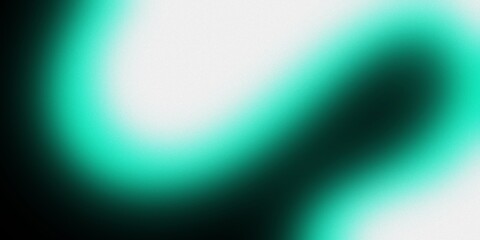 Abstract Turquoise and Black Gradient Background with Soft Glowing Light Waves