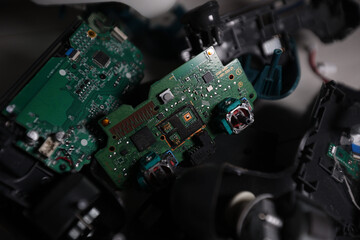 Repairing game controller joystick, gaming maintenance and electronics repair © mrkotov