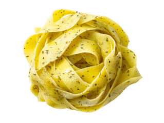 Close-up of fresh handmade pasta, ready to be cooked Isolated Transparent Background, PNG