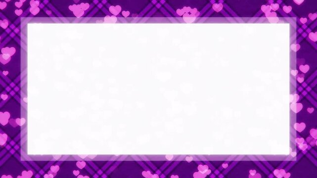 Frame and heart loop background material
