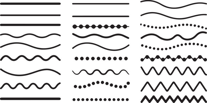 Minimal Black Line Elements Vector