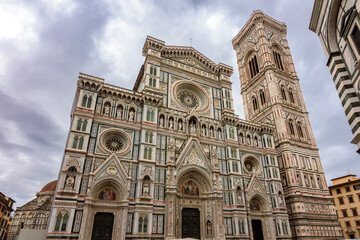 Fototapeta premium Cathedral of Saint Mary of the Flower (Cattedrale di Santa Maria del Fiore) or Duomo di Firenze, Florence, Italy