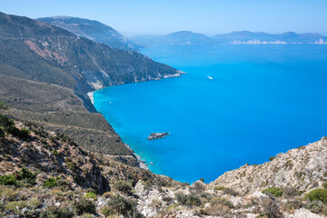 Obraz premium Cephalonia coastline near village of Asos, Greece