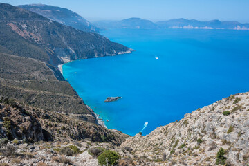 Fototapeta premium Cephalonia coastline near village of Asos, Greece