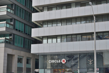 Obraz premium sign outside Circle K, a convenience store chain, located here at 202 Bloor St W, inside Exhibit Residences, Toronto