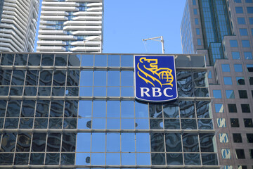 Naklejka premium sign outside RBC WaterPark Place located at 88 Queens Quay W, Toronto