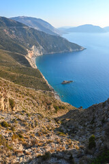 Obraz premium Cephalonia coastline near village of Asos, Greece