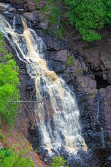 Water Tumbling Down the Chute of a Waterfall