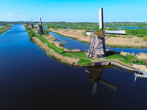 skyline of old town Zaanse Schans