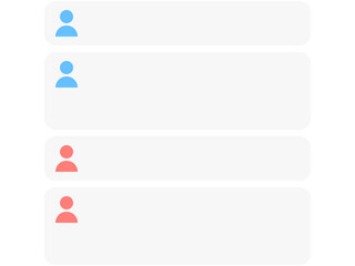 Obraz premium 男女ユーザーコメントフレームセット