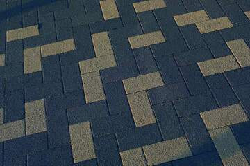 石畳み　レンガ道