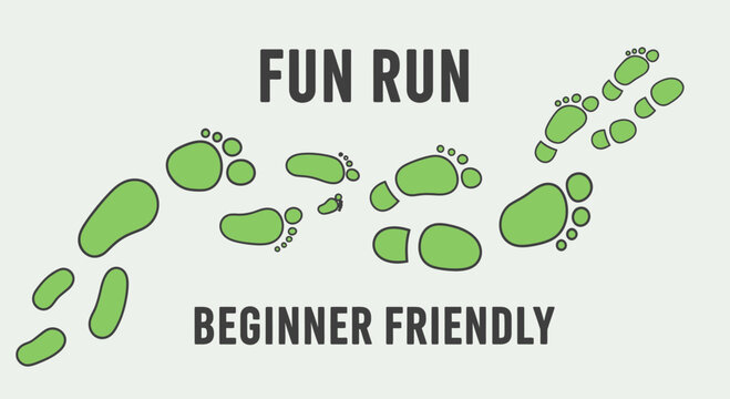 A Beginner Friendly Fun Run Event Featuring Footprints And Positive Messaging