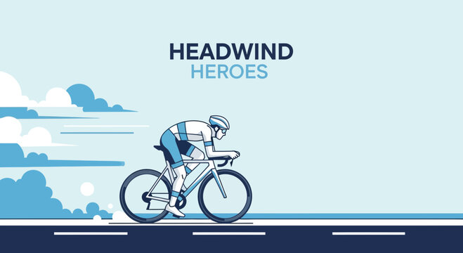 Cyclist Battles Strong Headwinds With Determination And Grit