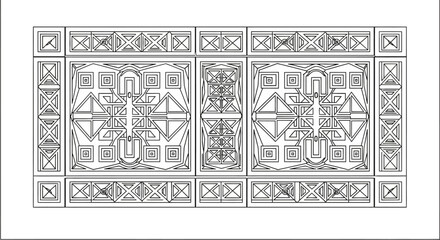 Intricate Geometric Arabic Islamic Seamless Pattern Design, Isolated White Background