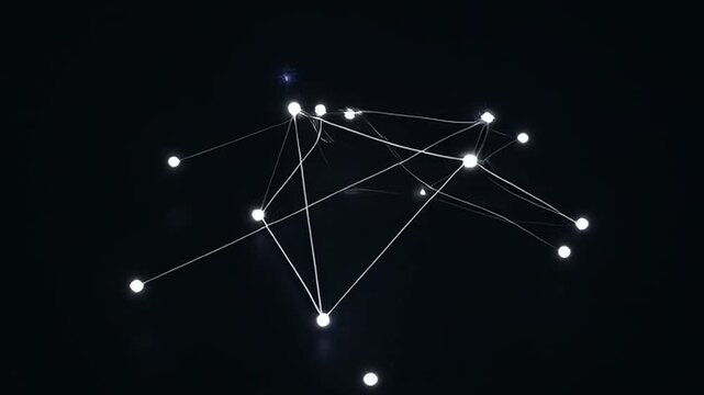 A video showcasing the constellation pattern in the night sky