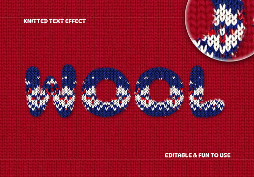 Sweater Knitted Text Effect