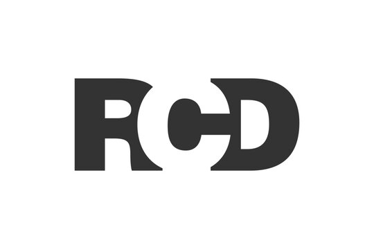 RCD logo design. Initial letter R C D bold font style for tech startups, consulting, corporate branding. Creative company name, headlines typography identity, trendy logotype.
