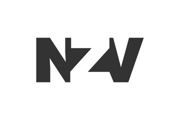 Obraz premium NZV logo design. Initial letter N Z V bold font style for tech startups, consulting, corporate branding. Creative company name, headlines typography identity, trendy logotype.
