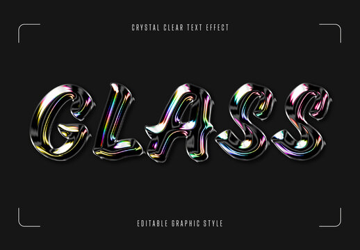 Glass Chrome Text Effect