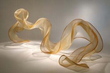 Fototapeta premium Flowing Fabric Sculpture Art