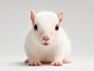 Adorable Albino Squirrel Close Up