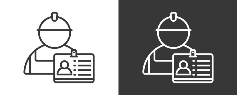 Employee Icon Set Vector Collection Isolated In Black And White