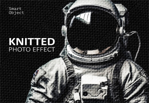 Monochrome  Knitted Photo Effect
