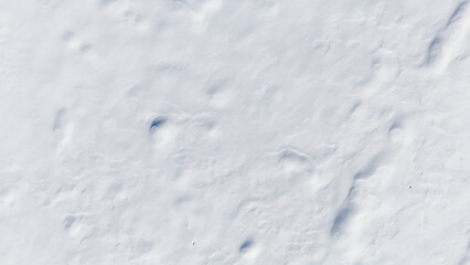 Obraz premium white fresh snow covered land ground from drone aerial photography background nobody