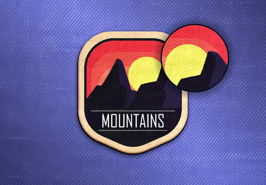 Embroidery Patch Print Mockup