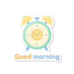 Fototapeta premium Cartoon Alarm Clock Morning.