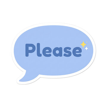 Blue Speech Bubble Please.