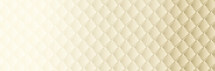 Fototapeta premium Elegant Beige Gold Diamond Pattern Wide Background Vector