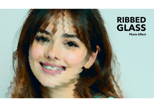 Distorted Ribbed Glass Image Effect