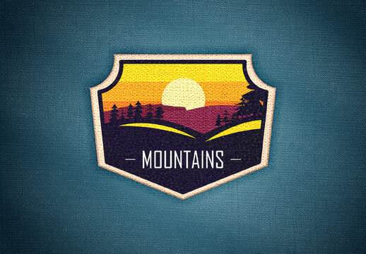Vintage Realist Embroidery Patch Mockup