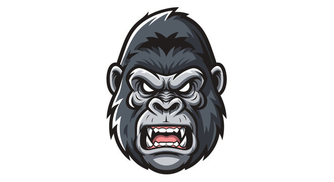 Angry Gorilla Cartoon Character Design.