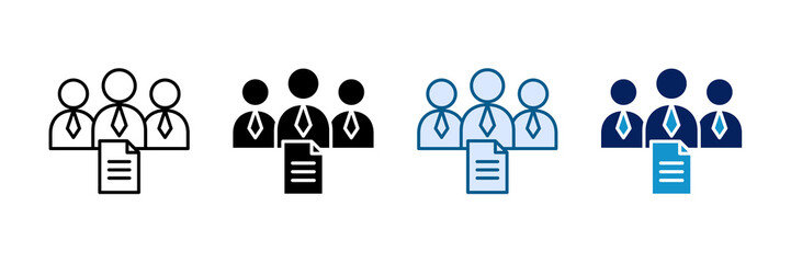 Fototapeta premium Meeting Administration Icon Set Multiple Style Collection