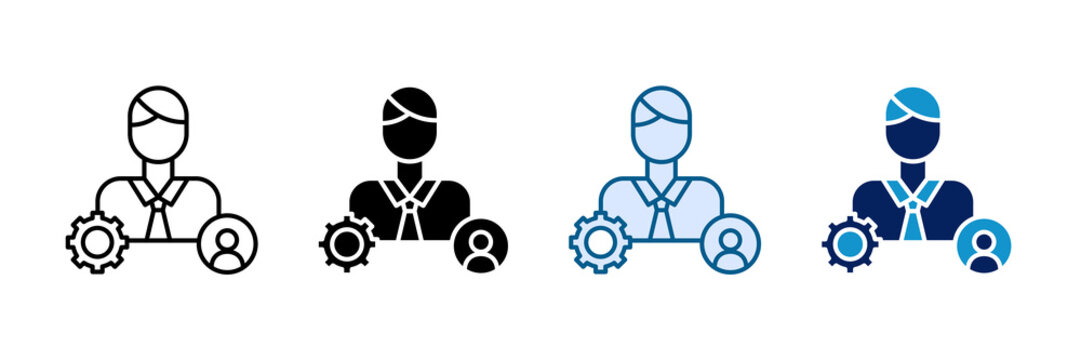 General Manager Icon Set Multiple Style Collection